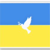 Drapeau de l'Ukraine Stickers Dove de la Paix - Li (Recto)