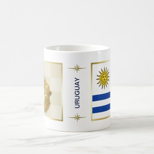 Drapeau de l'Uruguay + Tasse de carte (Centre)