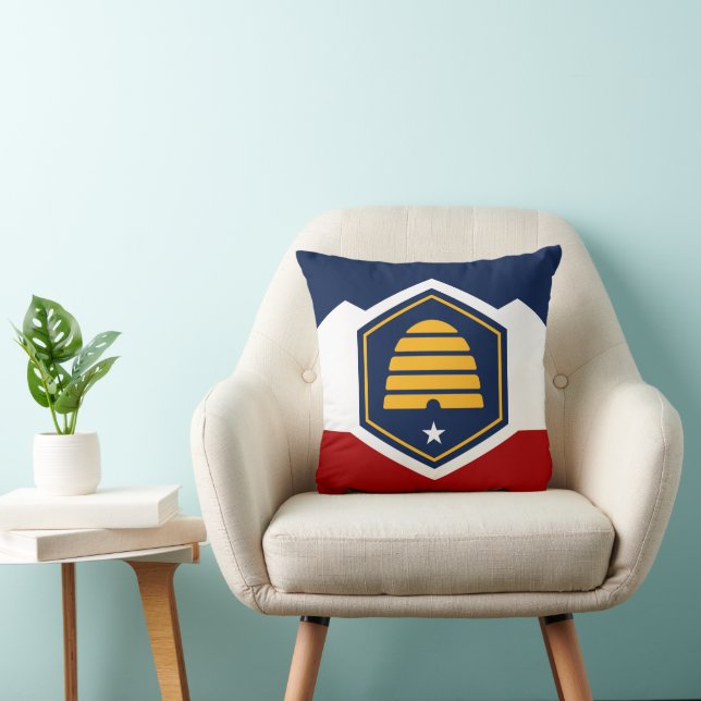 Drapeau de l'Utah sur Coussin MoJo (Chaise)