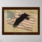 DRAPEAU DE MA MAISON ~Bald Eagle US Affiche du dra (Devant)