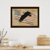 DRAPEAU DE MA MAISON ~Bald Eagle US Affiche du dra (Cuisine)