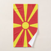 Drapeau de Macédoine du Nord (Serviette à main)