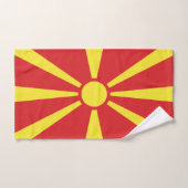 Drapeau de Macédoine du Nord (Serviette à main)