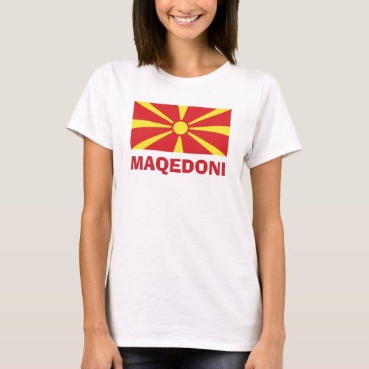 Drapeau de Macédoine Maqedoni T-Shirt (Devant)