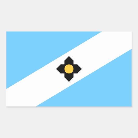 Drapeau de Madison, Sticker rectangulaire du Wisco (Devant)