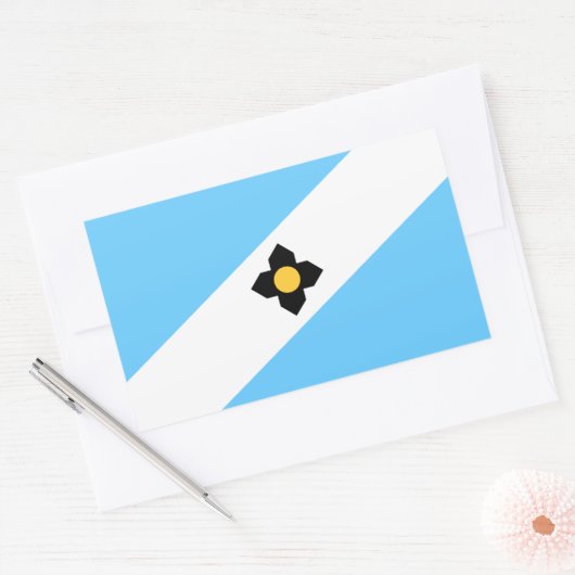 Drapeau de Madison, Sticker rectangulaire du Wisco (Enveloppe)