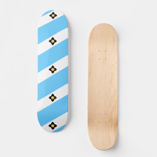 Drapeau de Madison, Wisconsin Skateboard (Recto)