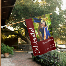 Drapeau De Maison Photo, année et école CÉLÉBRER Maison Drapeau