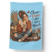 Drapeau de maison pour une vie paisible