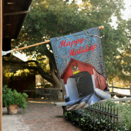 Drapeau De Maison Vacances sur le pont couvert