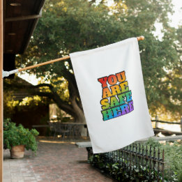 Drapeau De Maison Vous êtes en sécurité ici - LGBT Safe Space Shop