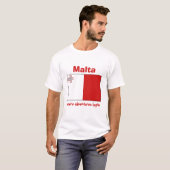 Drapeau de Malte + Carte + T-shirt des textes (Devant entier)
