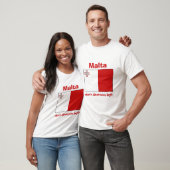 Drapeau de Malte + Carte + T-shirt des textes (Unisexe)