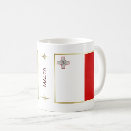Drapeau de Malte + Tasse de carte (Devant droit)
