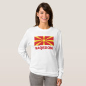 Drapeau de Maqedoni T-shirt à manches longues (Devant entier)