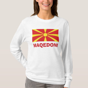 Drapeau de Maqedoni T-shirt à manches longues