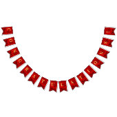 Drapeau de Mariage de fleurs rouges (Tout)