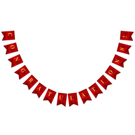 Drapeau de Mariage de fleurs rouges (Tout)