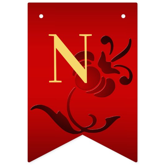 Drapeau de Mariage de fleurs rouges (Troisième drapeau)