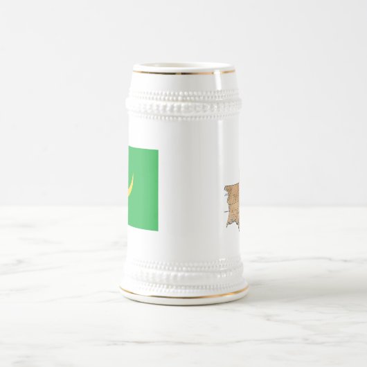 Drapeau de Mauritanie ~ Plan Mug (Centre)