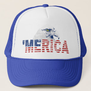Drapeau de MERICA États-Unis de cru 'et casquette