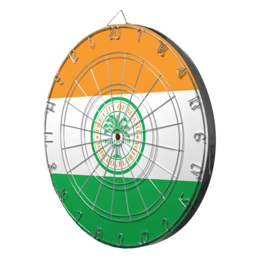 Drapeau de Miami, Floride Cible de flechettes (Devant droit)