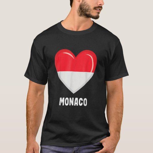 Drapeau de Monaco Monacan 1 T-shirt (Voorkant)