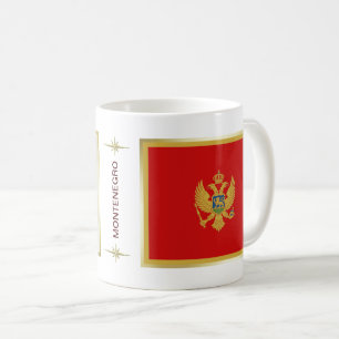 Drapeau de Monténégro + Tasse de carte