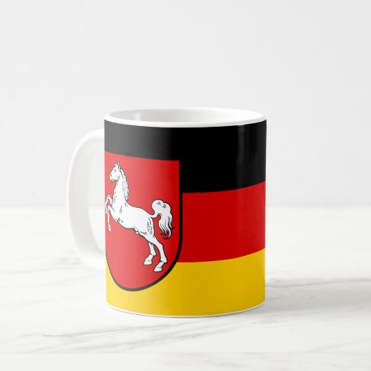Drapeau de Mug de café de Basse-Saxe (Devant gauche)