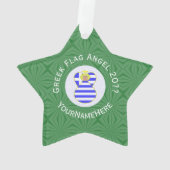 Drapeau de Noël ange blond personnalisé grec  (dos)