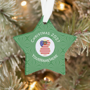 Drapeau de Noël de l'ange noir des États-Unis pers