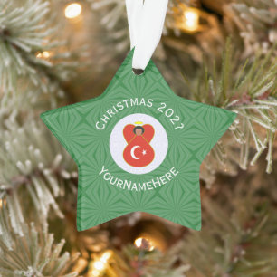 Drapeau de Noël de l'ange turc personnalisé 