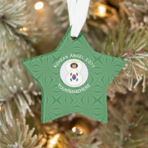 Drapeau de Noël personnalisé d'ange sud-coréen