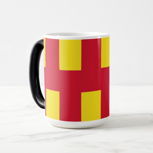 Drapeau de Northumberland Magic Mug (Devant gauche)