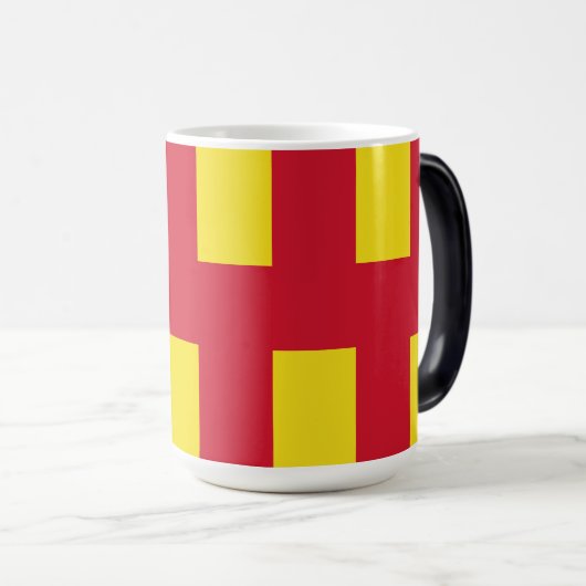 Drapeau de Northumberland Magic Mug (Devant droit)
