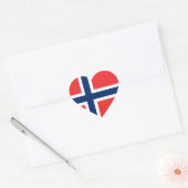 Drapeau de Norvège Sticker (Coeur) (Enveloppe)