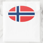 Drapeau de Norvège Sticker (ovale) (Sac)