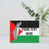 Drapeau de Palestine et carte avec Keffiyeh Motif (Debout devant)