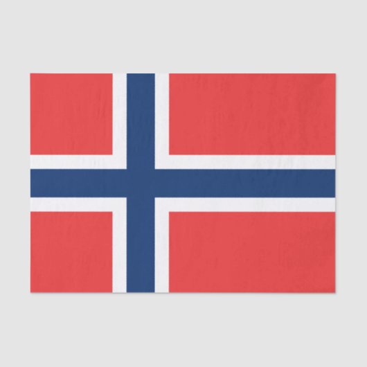 Drapeau de papier de soie de soie de la Norvège (Recto)