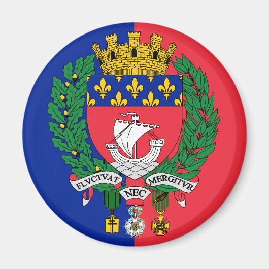 Drapeau de Paris, France Magnet (Devant)