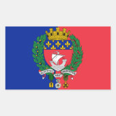 Drapeau de Paris, France Sticker rectangulaire (Devant)