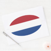 Drapeau de Pays-Bas Oval Sticker (Enveloppe)