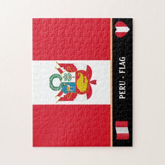 Drapeau de Peruvia / Pérou Jigsaw Puzzle (Vertical)