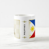 Drapeau de Philippines + Tasse de carte (Centre)