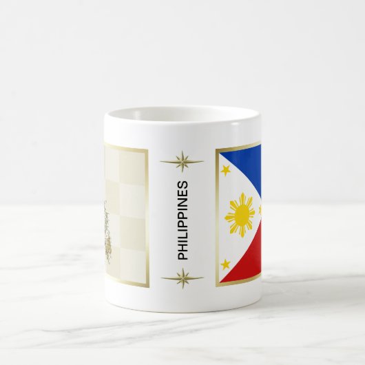 Drapeau de Philippines + Tasse de carte (Centre)