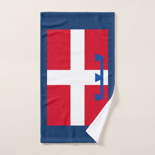 Drapeau de Piémont (région italienne) (Serviette à main)