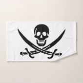 Drapeau de pirate Crâne croisé épées (Serviette à main)