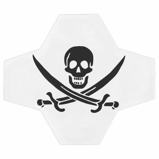 Drapeau de pirate Crâne croisé épées (Plat)