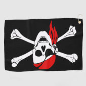 Drapeau de pirate serviette de golf (Horizontal)