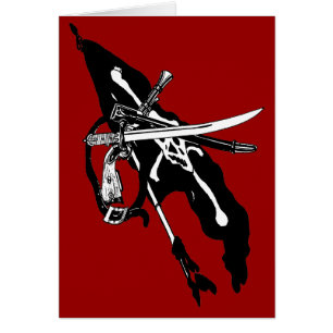 Drapeau de pirates vintage, crâne et tibias Jolly